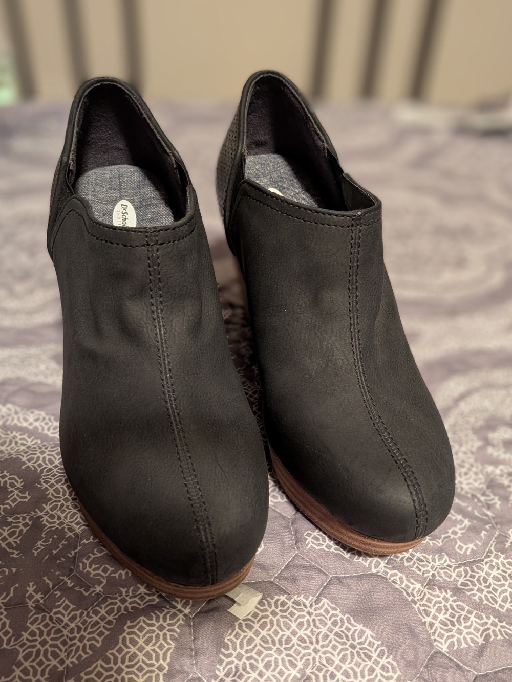 Dr. Scholl's Harlow Wedge Black Slip-On Platform.